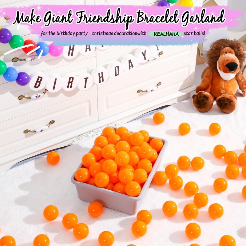 Realhaha Pit Balls for Toddlers, BPA Free Plastic Balls for Babies for Boys Girls Play Pin Kid Bounce House, 100 Pieces, 2.2 2.36 2.75 Inch - Image 5